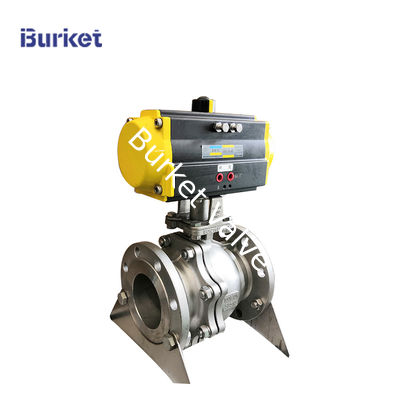 Cina XinYi 5in pn16 250bl Corrosion and high temperature resistance pneumatic flange ball valve pneumatic control valve pemasok