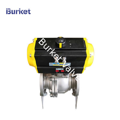 Cina XinYi 8in pn16 250bl Corrosion and high temperature resistance pneumatic flange ball valve pneumatic control valve pemasok