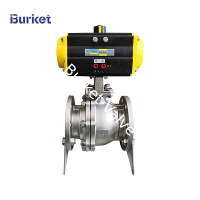 Cina XinYi aluminium alloy double acting pneumatic actuator flange ball valve pneumatic control valve dn80 pemasok