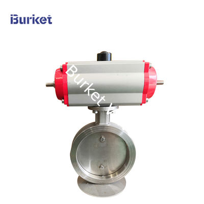 Cina XYPSB80 PN16 Pneumatic Aluminum alloy cylinder actuator Control Wafer Metal seal Butterfly valve pemasok