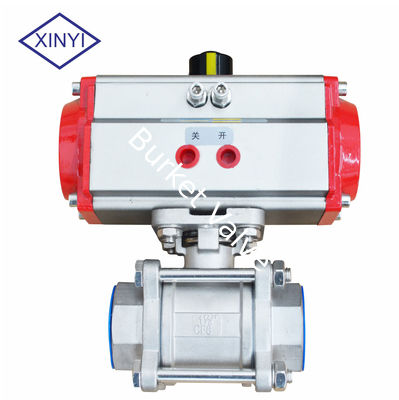 DN15-200 Pneumatic Operated Flanged Ball Valve on textile machine pemasok