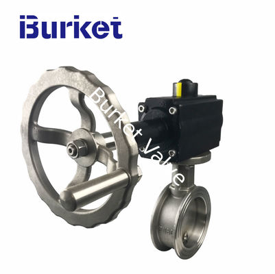2 in stainless steel pneumatic actuator manual Flow adjust Metal seal wafer  butterfly valve for dyeing machine pemasok