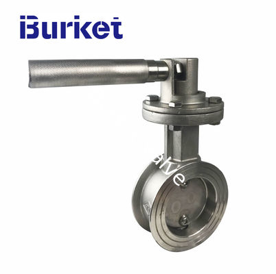 4 in PN16 Manual Graded locking level handle butterfly valve stainless steel body for dyeing line pemasok