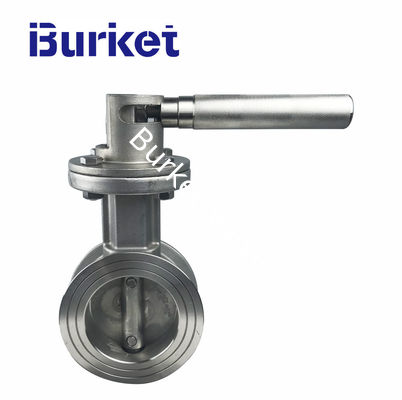 Manual Stepless adjustment stainless steel butterfly valve for dyeing,pettrochmical,food,drinks pemasok