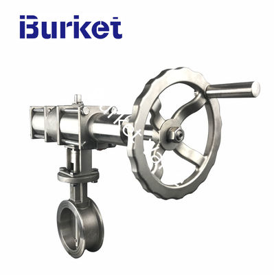 8in stainless steel pneumatic actuator manual Flow adjust Metal seal wafer  butterfly valve for dyeing machiine pemasok