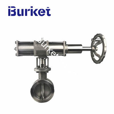8in stainless steel pneumatic actuator manual Flow adjust Metal seal wafer  butterfly valve for dyeing machiine pemasok