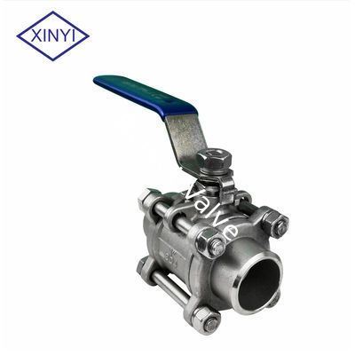 Manual Stainless Steel welding 304 316 1/4-4 Inch  triplet Ball Valve pemasok