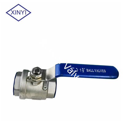 Manual Stainless Steel Threaded type 304 316 1/4-4 Inch 2PC Ball Valve pemasok