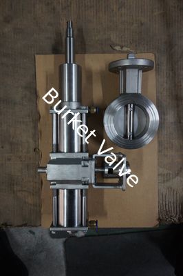 6in stainless steel pneumatic actuator manual Flow adjust Metal seal wafer  butterfly valve for dyeing machine pemasok