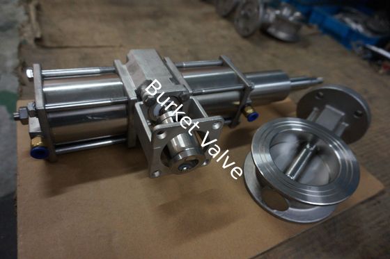 6in stainless steel pneumatic actuator manual Flow adjust Metal seal wafer  butterfly valve for dyeing machine pemasok